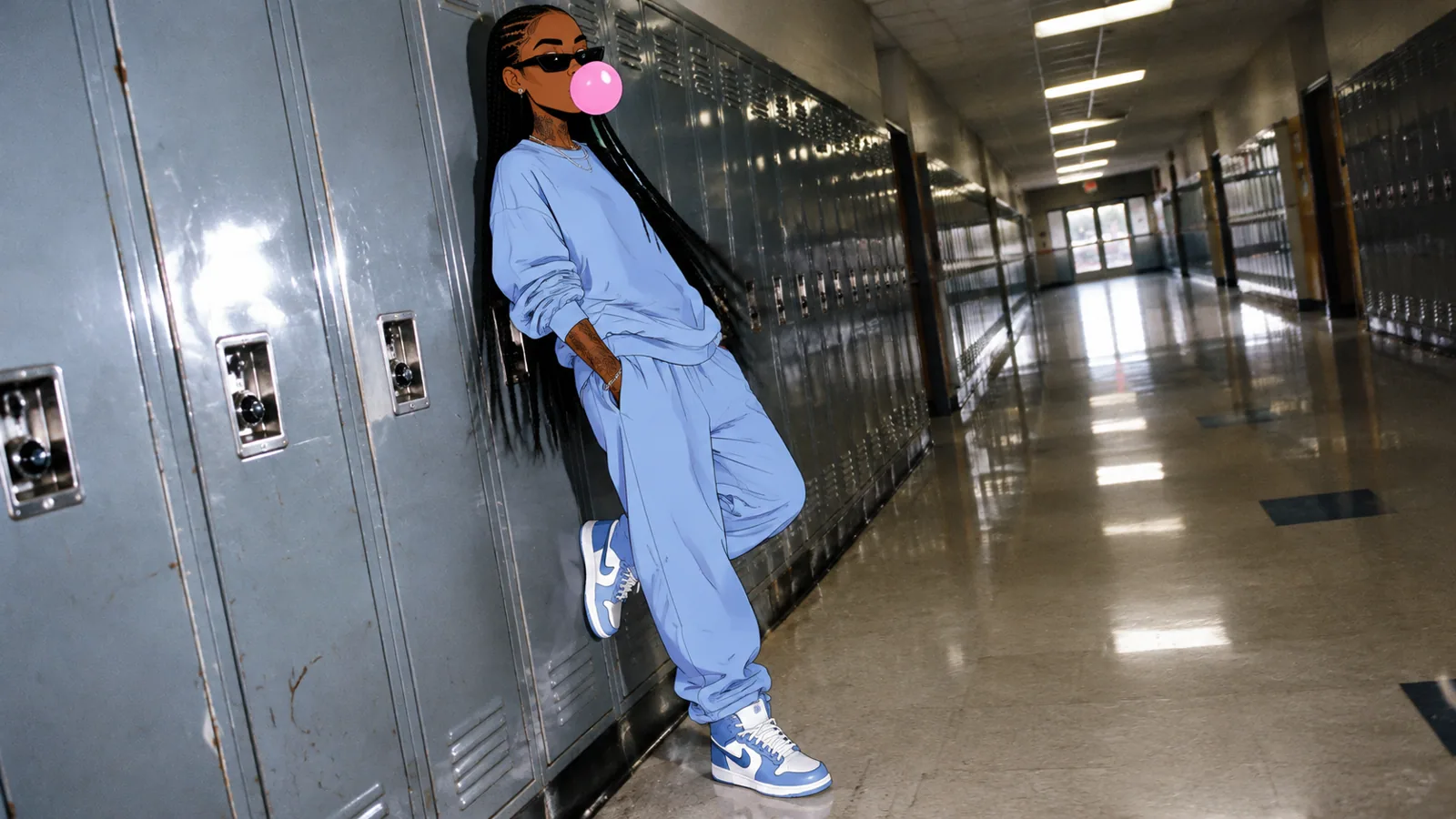 ZAYA DINAE by school lockers
